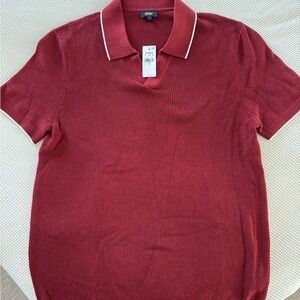 Express Rich Burgundy Polo Shirt